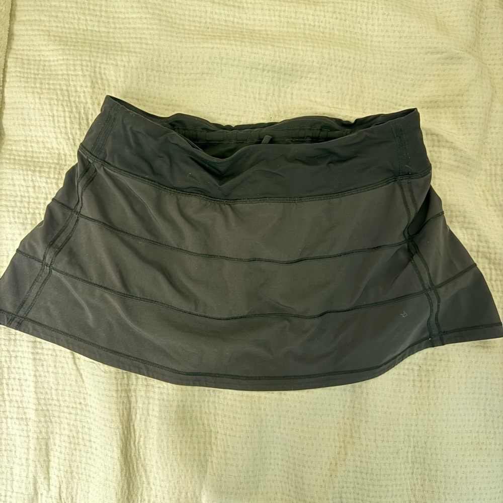 Black Lululemon Athletic Skirt with built-in shorts